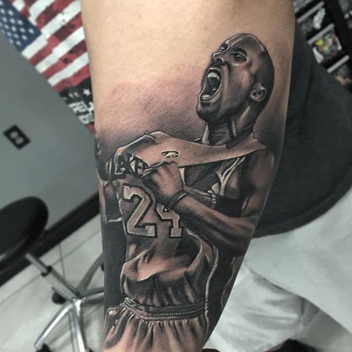 nba球星纹身图案   执着而又优秀的NBA球星科比纹身图案