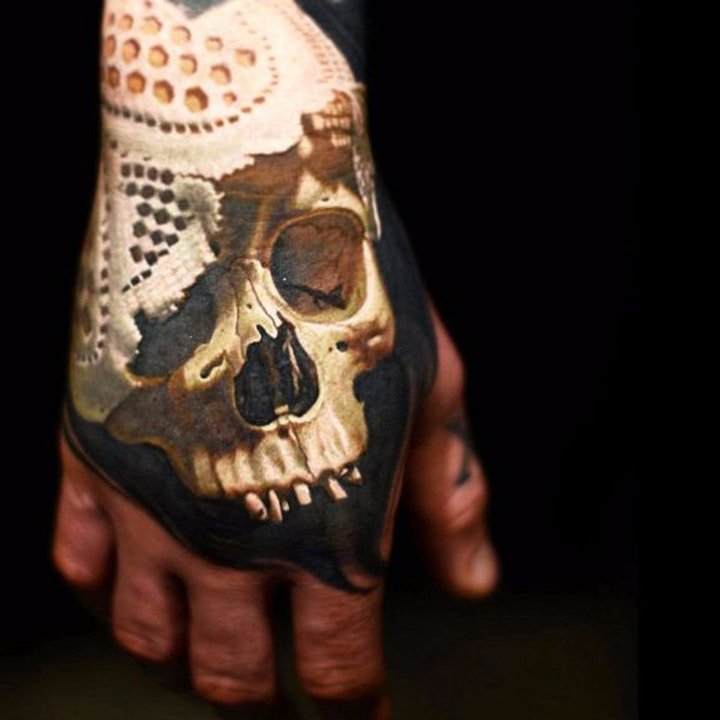 骷髅头纹身 多款风格迥异创意十足的骷髅头纹身图案