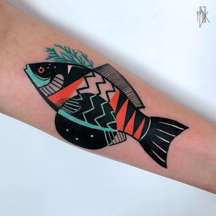 小鱼纹身图案 多款不同各类的小鱼纹身图案图片