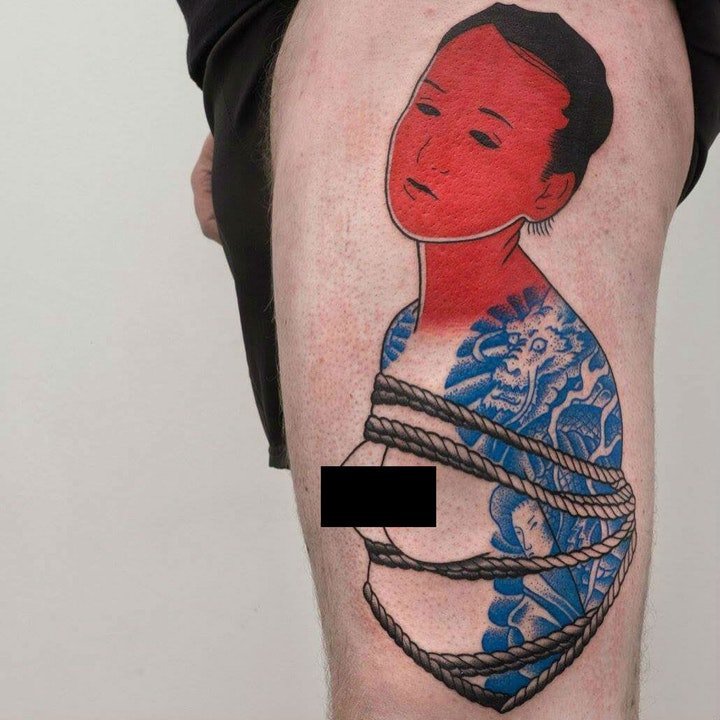 新传统人物纹身   9张个性十足的新式传统人物纹身图案