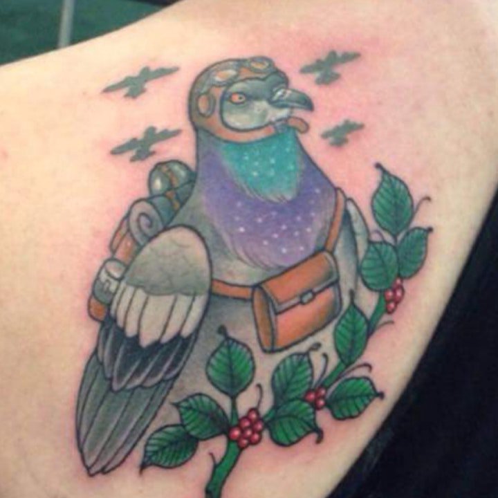 鸽子纹身图案 10款纹身鸟鸽子主题的纹身图案