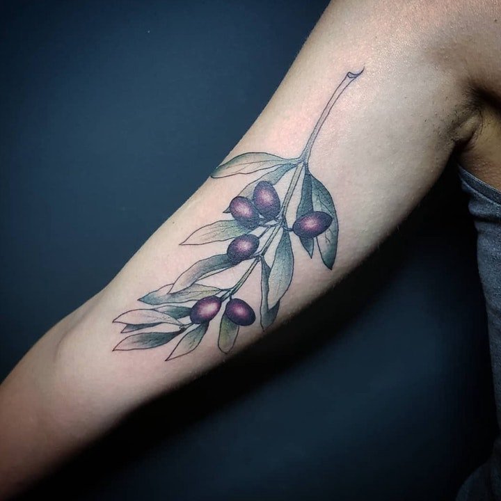 植物纹身图案 身10组花朵或树枝纹身的植物纹身图案