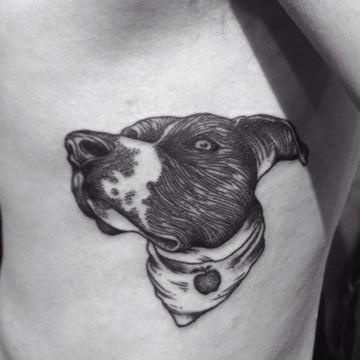 狗纹身图案 10款动物小狗及狗头的纹身图案