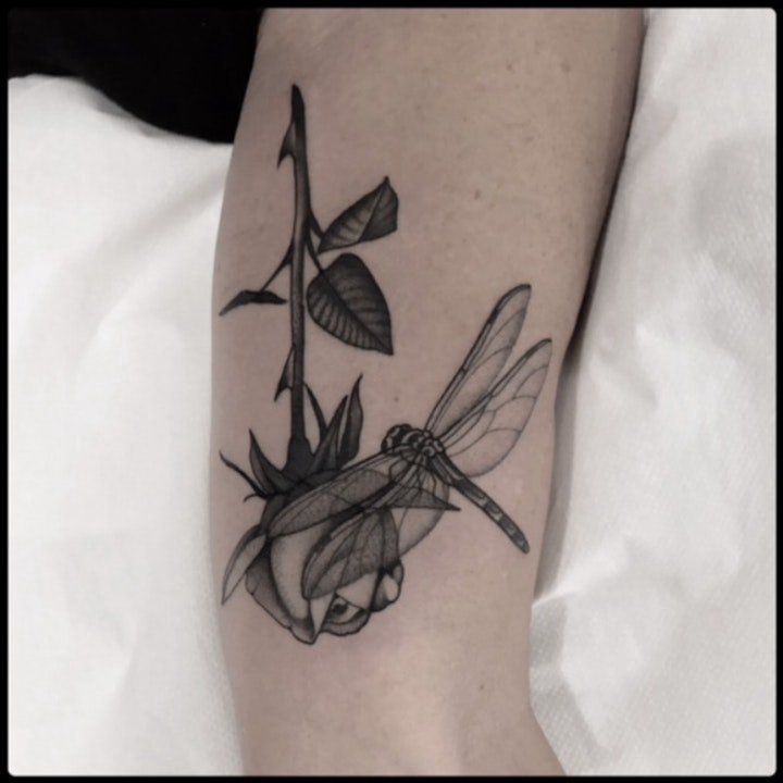 图腾纹身图案 多款黑灰色调动物及植物纹身的图案