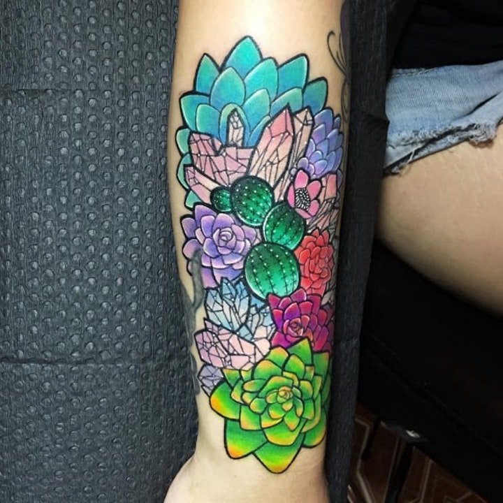 植物纹身图案 多款彩绘纹身创意和小清新纹身植物图案