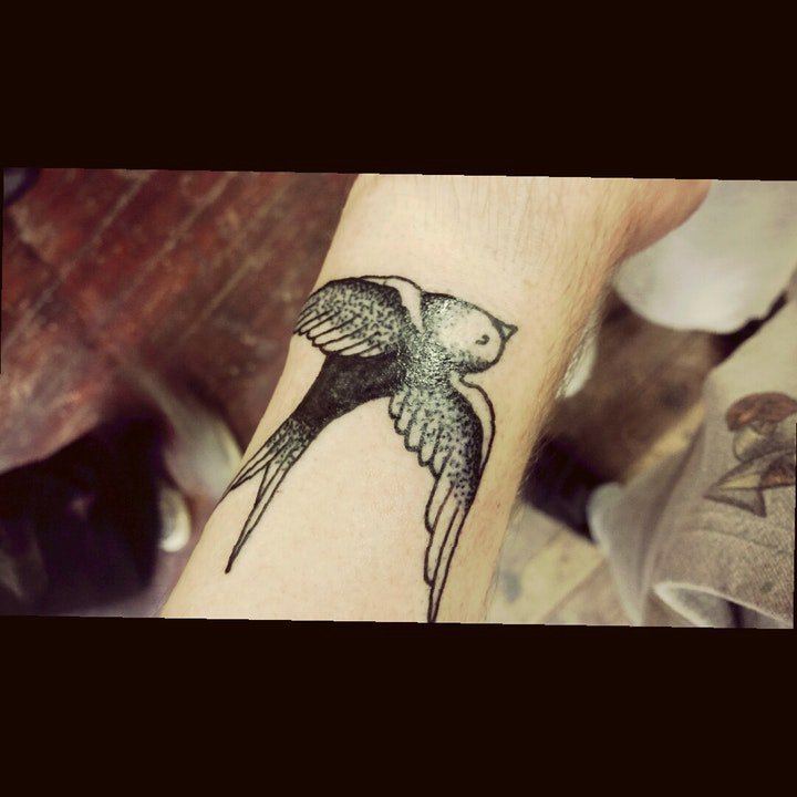 纹身燕子   振翅高飞的漂亮燕子主题纹身图案