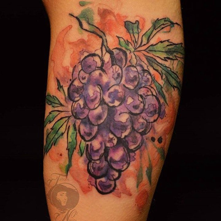 水果纹身小清新图片 多款颜色鲜艳的可爱卡通水果纹身图案
