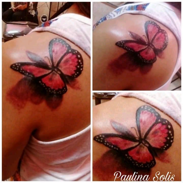 蝴蝶纹身图案 多款翩翩起舞不同风格的蝴蝶纹身图案