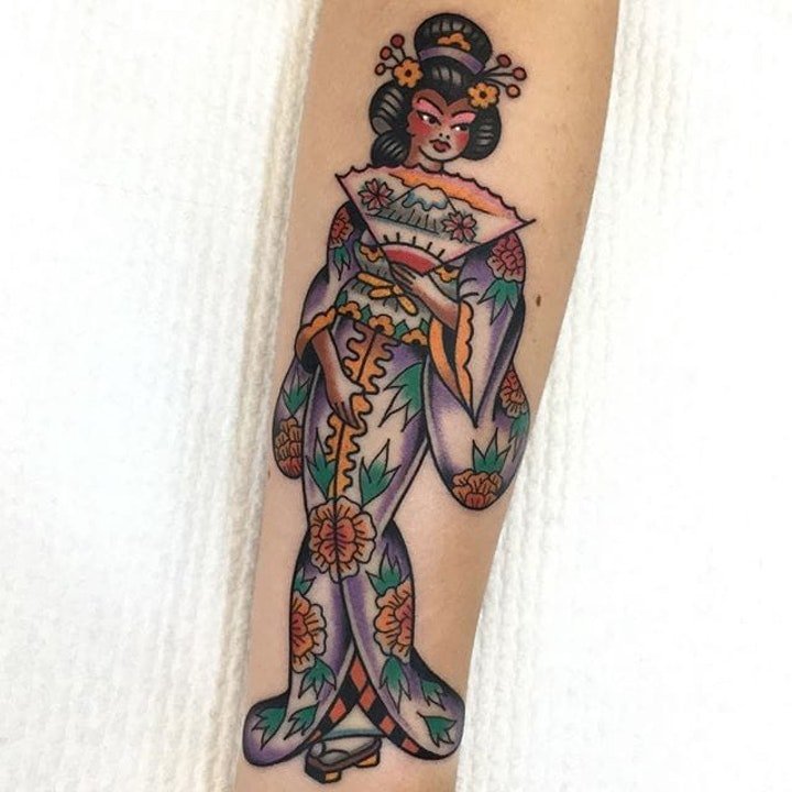 日本艺妓纹身图案 10款十分多彩的日本艺妓纹身图案