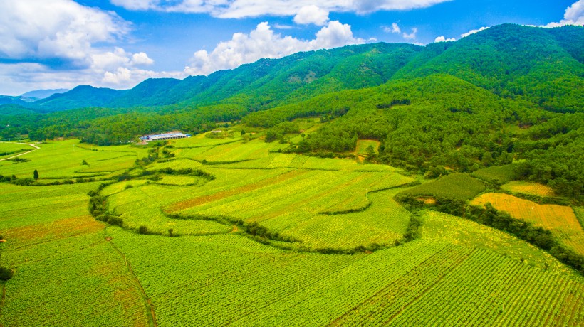 浙江台州航拍弥勒生态山谷风景图片(10张)
