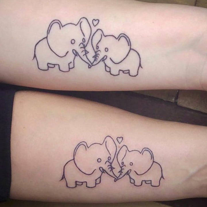 小象纹身图案   10款憨态可掬的小象纹身图案