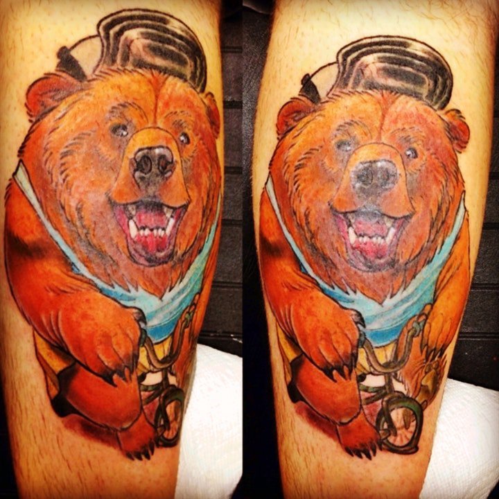 纹身熊图案   憨态可掬的狗熊纹身图案