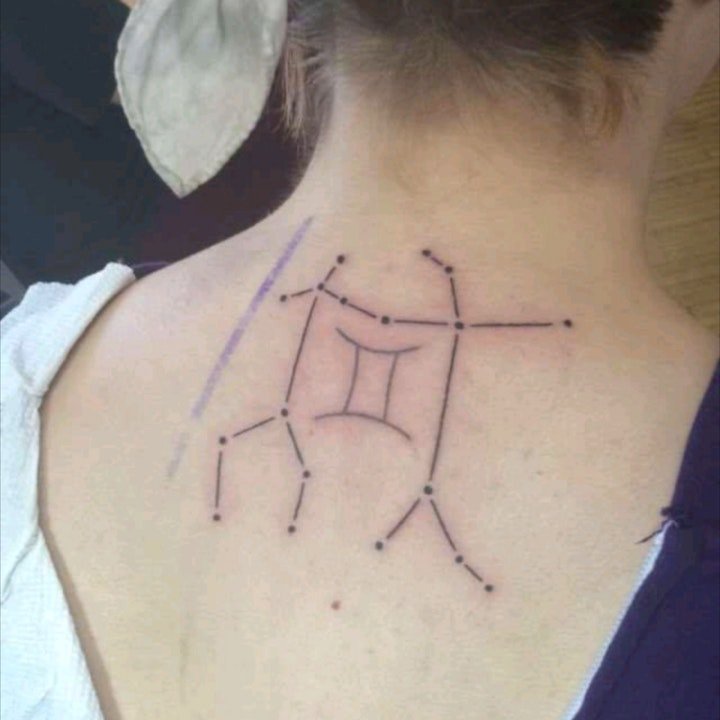 星座简笔画纹身图案 简单精致的十二星座简笔画纹身图案