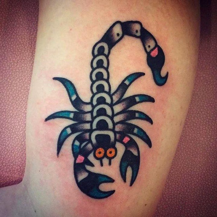 蝎子图片纹身   9款毒辣而又创意的蝎子纹身图案