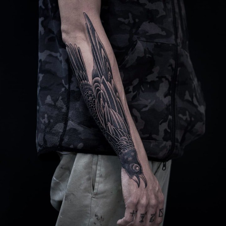 黑暗系纹身图案 一组带有神秘色彩的黑暗系纹身图案