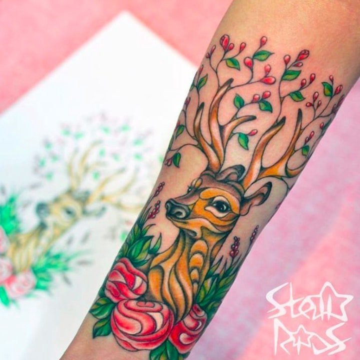 彩绘纹身图案 10款动物和植物的彩绘纹身图案