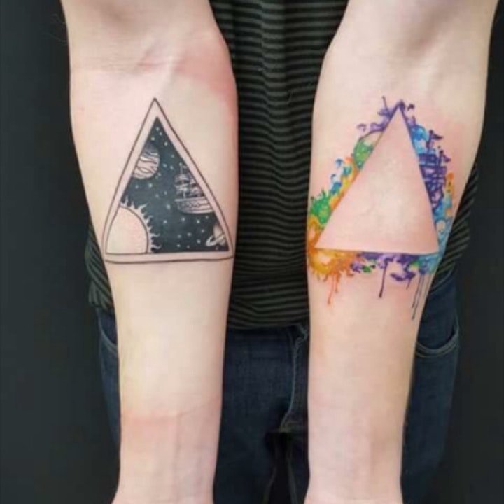 纹身三角形  设计感十足的三角形纹身图案