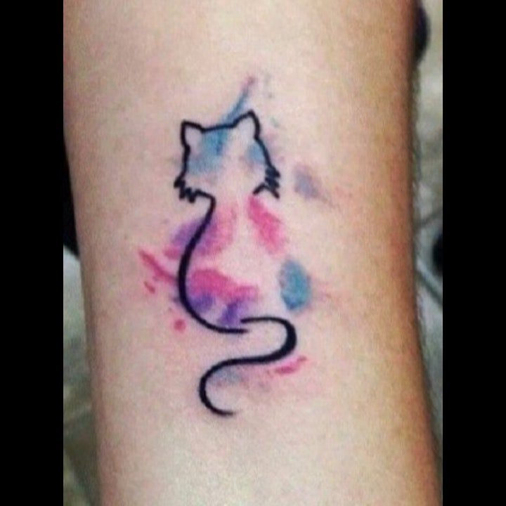 猫的纹身图案 多元素的可爱猫咪纹身图案