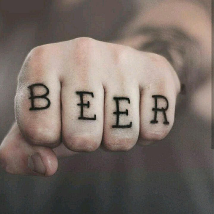 啤酒纹身图案 创意的9款平顺甘醇的啤酒主题纹身图案