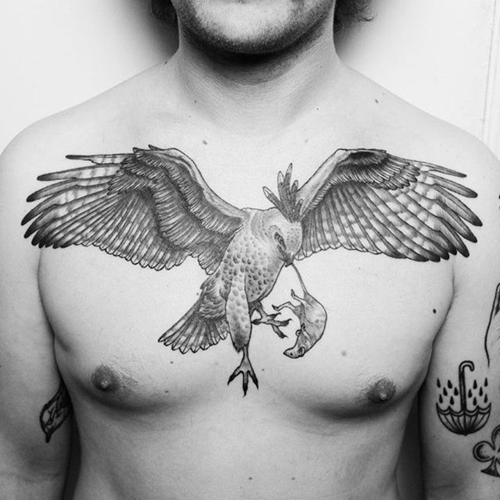 老鹰纹身  10款振翅高飞的雄鹰纹身图案