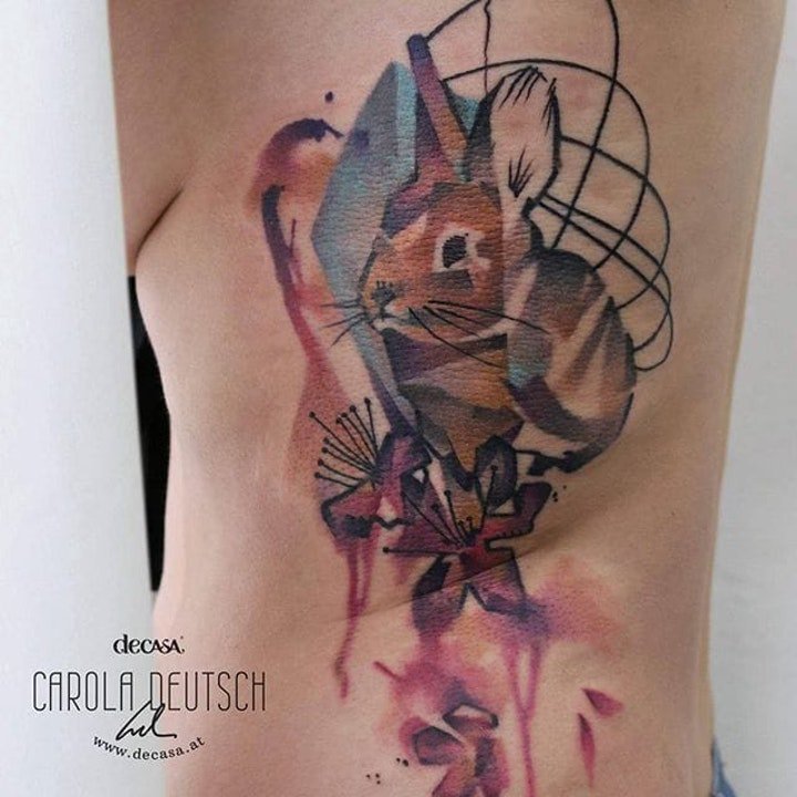 可爱兔子纹身  一组温和灵动的兔子纹身图案