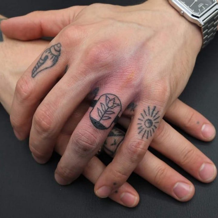 手指纹身图  简单却不失创意的手指纹身图案