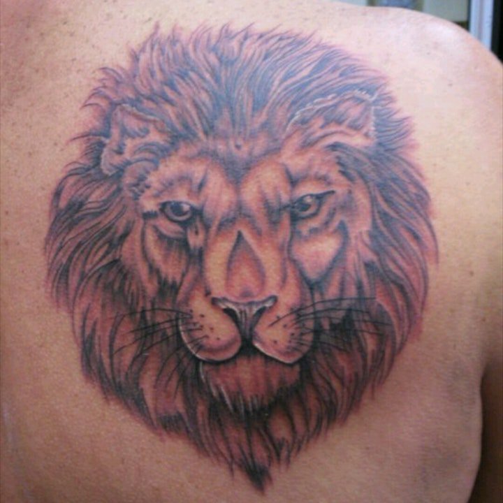 狮子纹身图案  10张百兽之王霸气的狮子纹身图案
