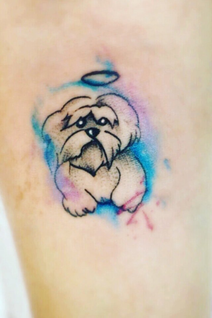 狗狗纹身图案  10款机灵而又可爱的狗狗纹身图案