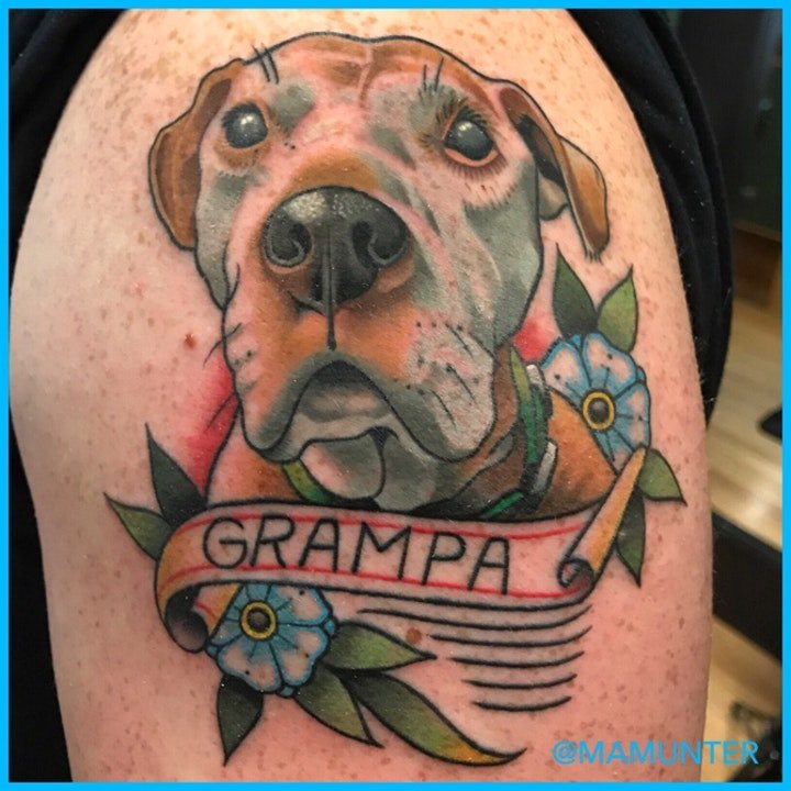 狗狗纹身图案  10款机灵而又可爱的狗狗纹身图案