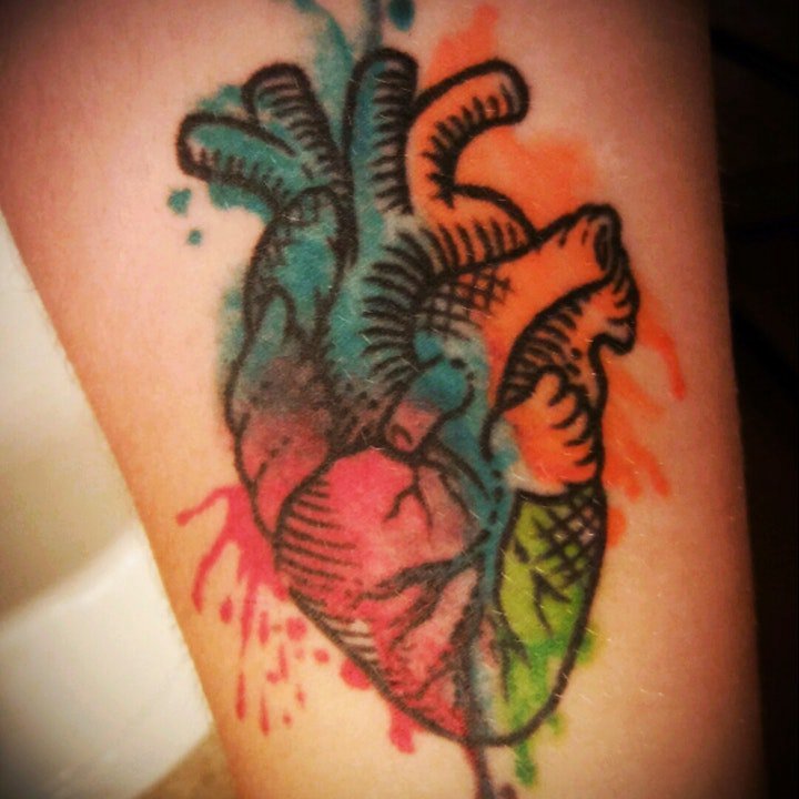 心脏纹身图案-另类且有个性的10张心脏纹身图案