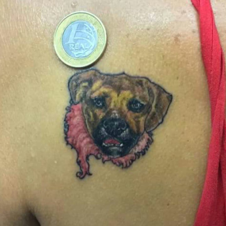 狗纹身图案 一组形态各异的狗纹身图案