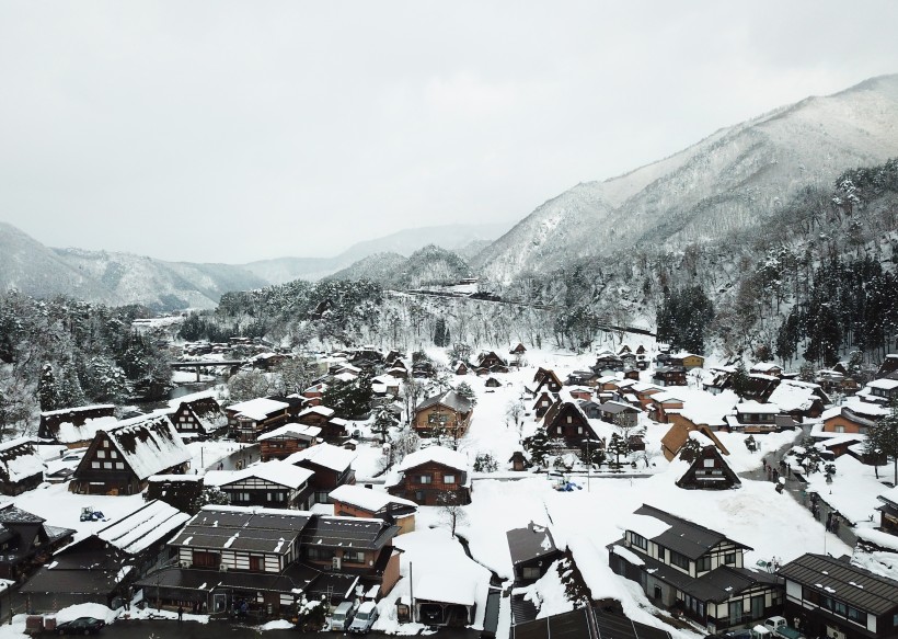 日本白川乡雪景风景图片(9张)