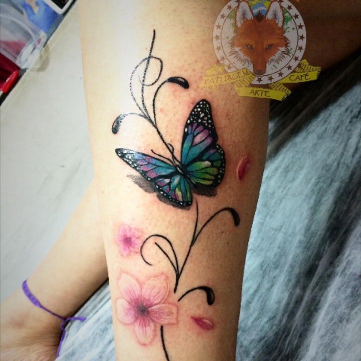 蝴蝶纹身图案 11张翩翩起舞的蝴蝶纹身图案
