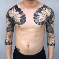 日式半甲图 日式风格的传统9组半胛纹身图案