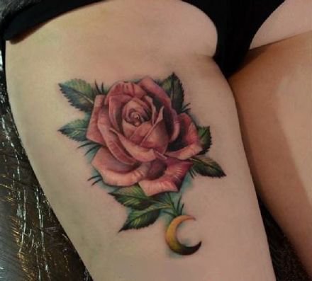 纹身玫瑰花图片 9张漂亮的玫瑰花主题纹身图案