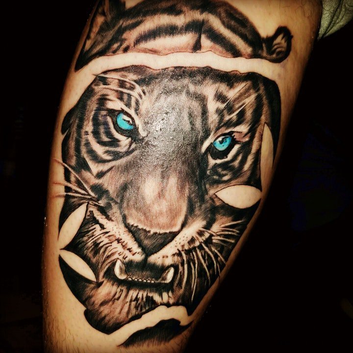 纹身老虎  9款威风勇猛的老虎纹身图案
