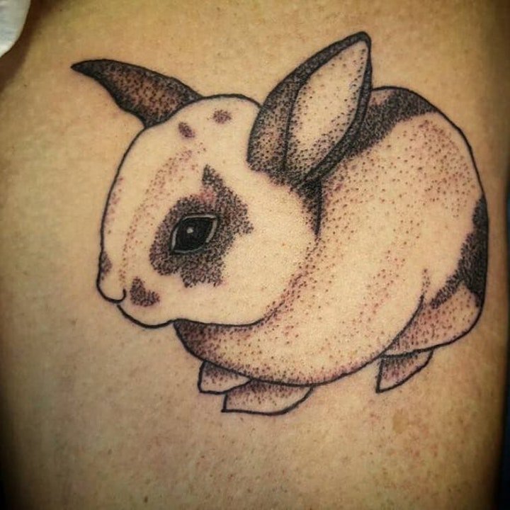 可爱兔子纹身  温顺乖巧的可爱兔子纹身图案