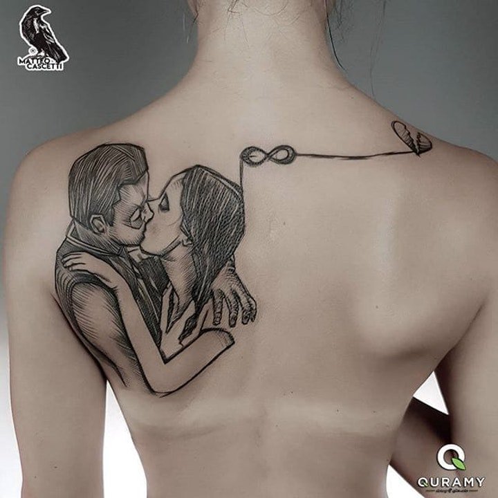 爱情纹身图案 十分甜蜜的关于爱情的纹身图案