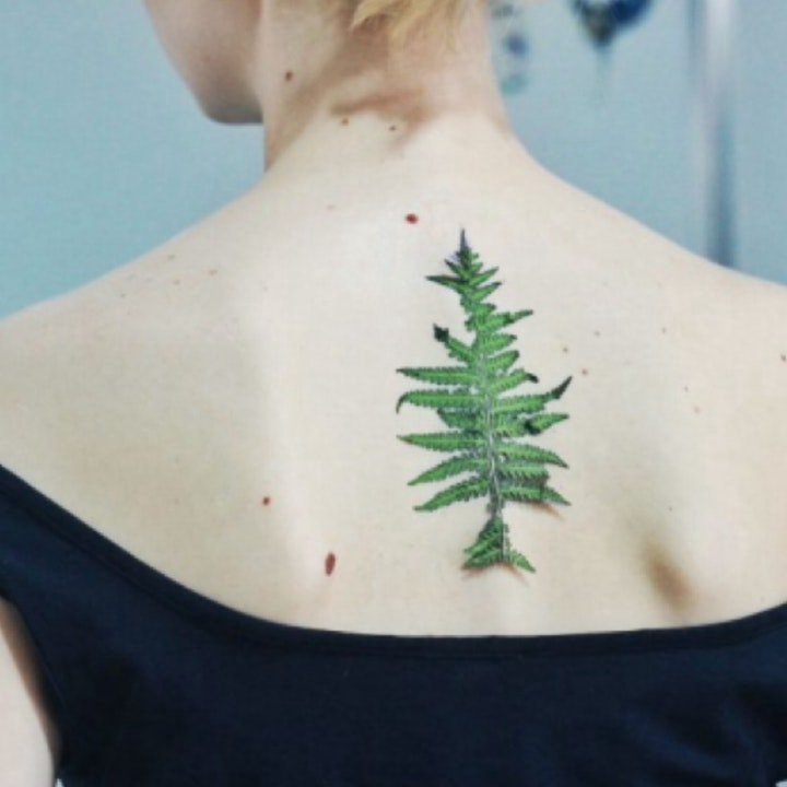 纹身植物图案  清新而又生机勃勃的植物纹身图案