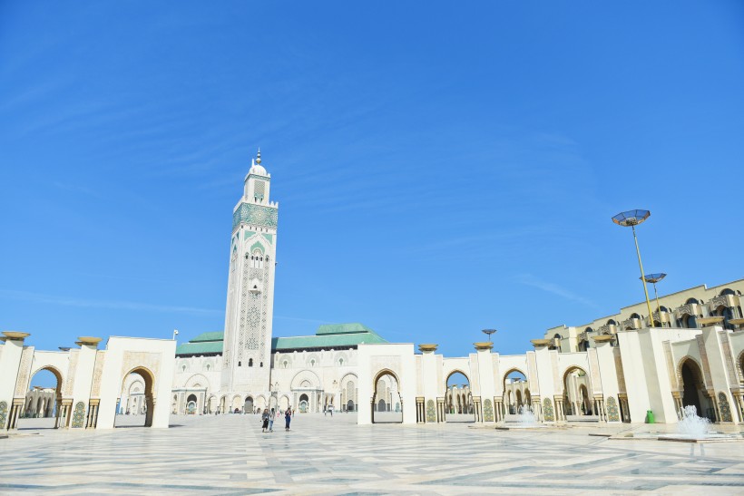 摩洛哥卡萨布兰卡的哈桑二世清真寺建筑风景图片(8张)
