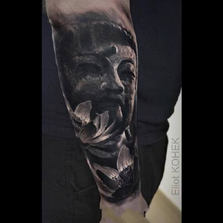 欧美超暗黑的写实骷髅等纹身图