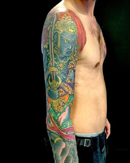 传统花臂纹身 传统风格的9张花臂纹身作品图案欣赏