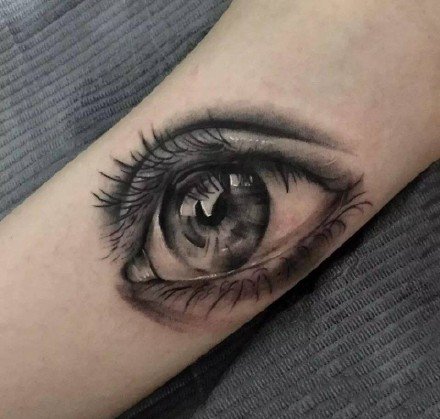 眼睛纹身 暗黑灰色的一组眼睛主题纹身图片