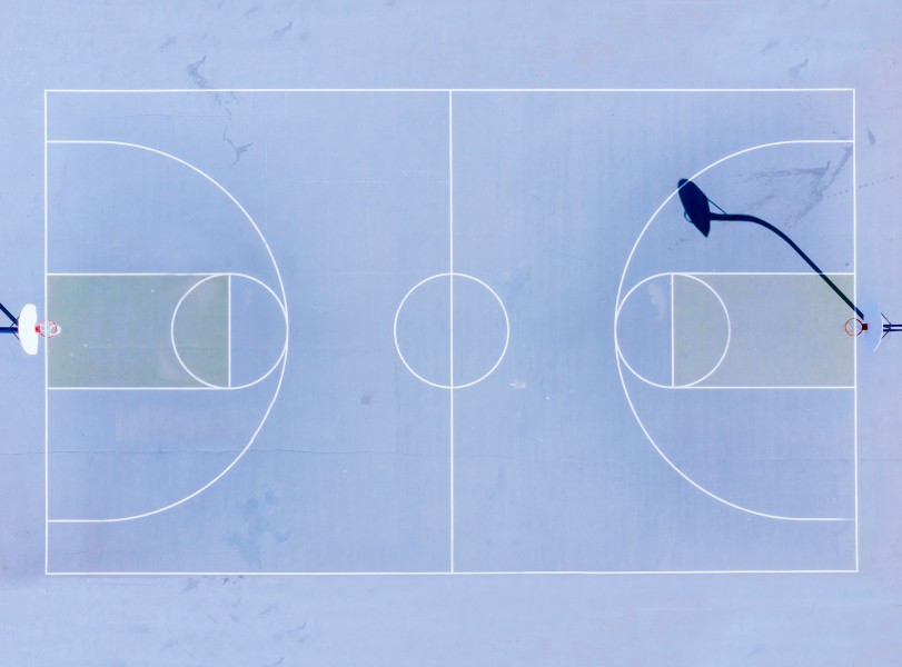 航拍角度下的篮球场图片(11张)