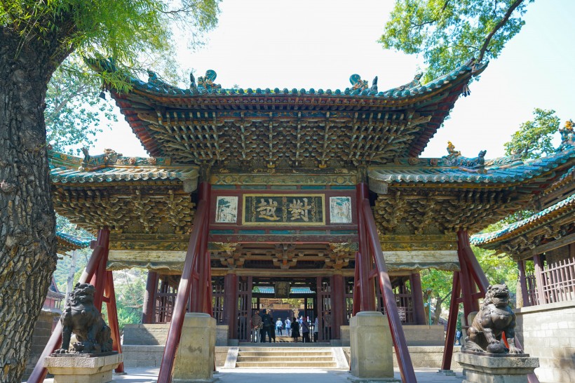 山西晋祠风景区建筑风景图片(10张)