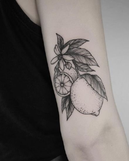 柠檬纹身 9张水果柠檬的主题纹身图片