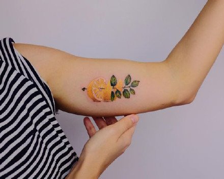 柠檬纹身 9张水果柠檬的主题纹身图片