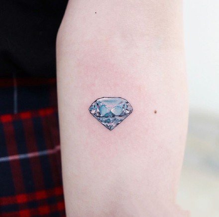 宝石纹身 9款极简小清新的简约钻石宝石纹身图案