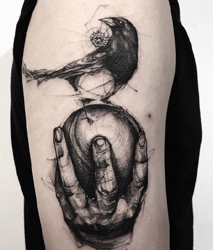 24款不错的欧美黑灰创意纹身图片