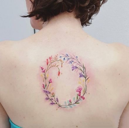 花环纹身 9款小清新的花环纹身图案